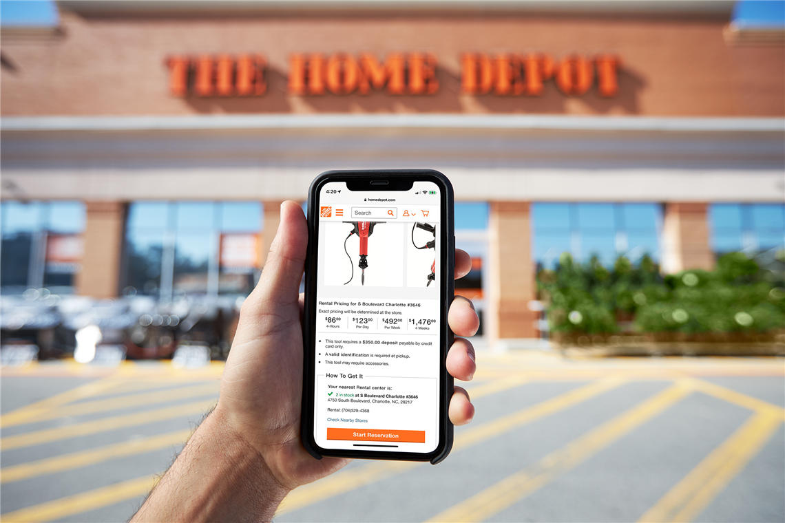 Home Depots offers online rental ordering Access Briefing