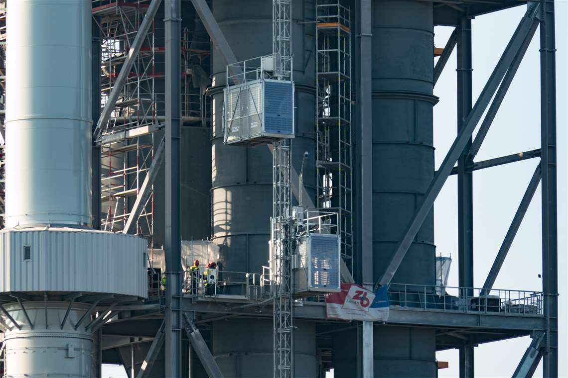 The GEDA BL 2000 hoist in operation at Märker Zement's new cement kiln