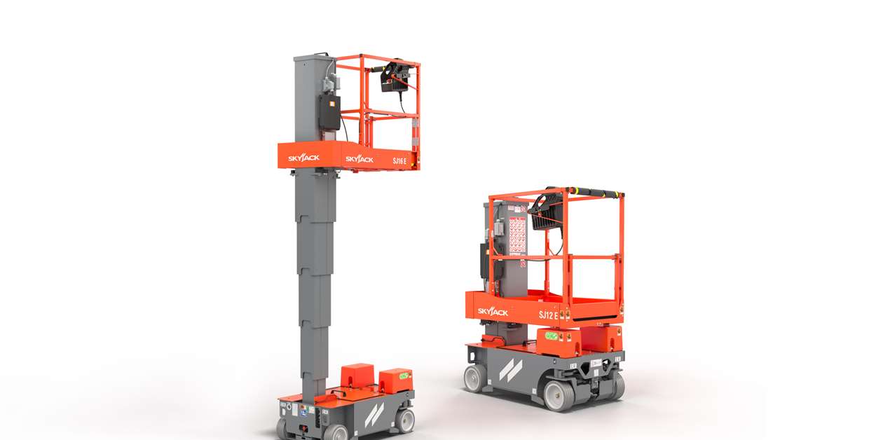 Green vertical mast launches from Skyjack - Access Briefing