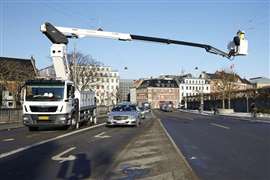 Citelum's Versalift VT-66-LFE in Copenhagen
