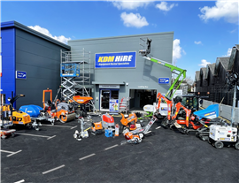 Deposito di KDM Hire a Belfast, Irlanda del Nord.
