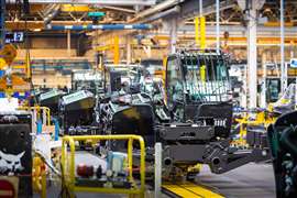 Telehandlers on the Bobcat Pontchateau factory production line