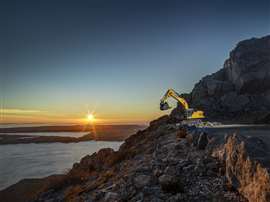 JCB's 370X - the company saw sales increase in 2023. Image: JCB