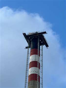Telescopic Mastclimber platform - top of stack