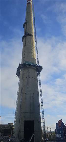 Telescopic Mastclimber platform - bottom of the stack