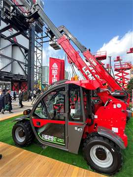 Photo of LGMG's new H625E electric telehandler, at the Bauma China 2024 show. (Photo: Access International)