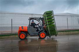 Among the debuts on the Ausa stand will be its first electric rough terrain forklift, the C151E. (Photo: Ausa)