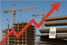 Rising US construction materials prices creative photo (Image generated by AI)