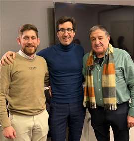 Photo showing Carlos Claveria, Stéphanee Charlet and Luis Clavería standing together. (Image: Kiloutou)