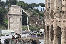 Multitel mission to protect the Arch of Constantine