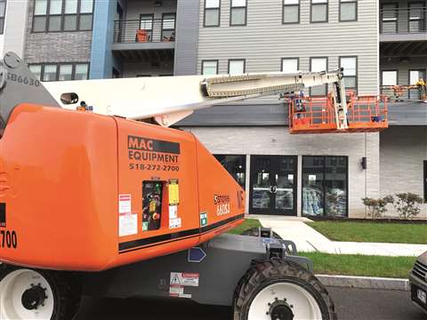 The Snorkel 660SJ with its 11ft (3.35m) platform in central New York.