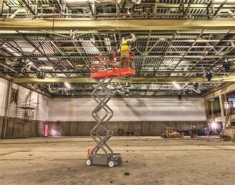 A skyjack SJ3219 scissor lift at the Linamar base