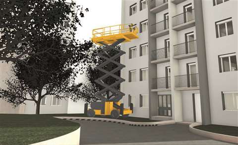 Digital BIM format of a Haulotte scissor lift