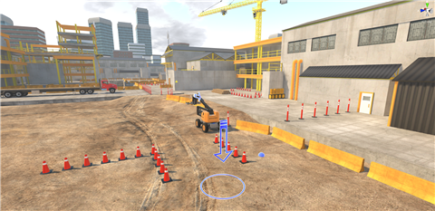 Virtual reality image of the ANSI Compliant Assessment Scenario