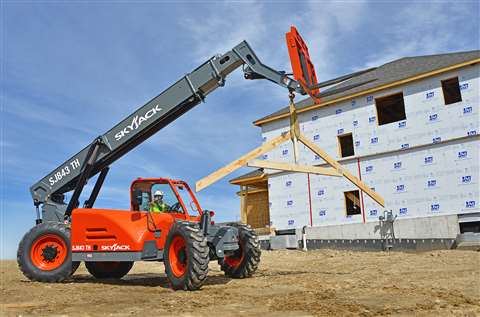 The Skyjack SJ843 TH telehandler.