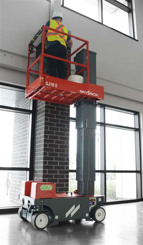 The Skyjack SJ16E vertical mast lift