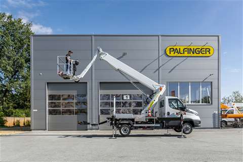 Palfinger P 250 BK truck mounted access platform prototype.