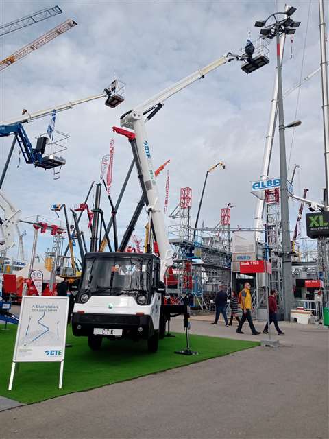The MP 20 Ev on the CTE stand at Bauma.