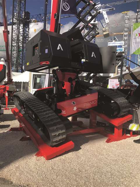 Almacrawler’s new Jibbi Primo telescopic crawler boom at Bauma.