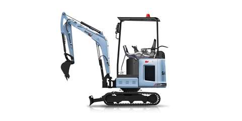 The electrically driven SY19E mini excavator. 