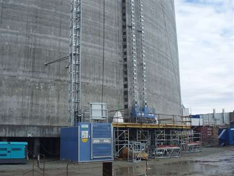 Geda hoists work on an LNG plant at the Yuzhno-Tambeyskoye gas field on the West Siberian peninsula