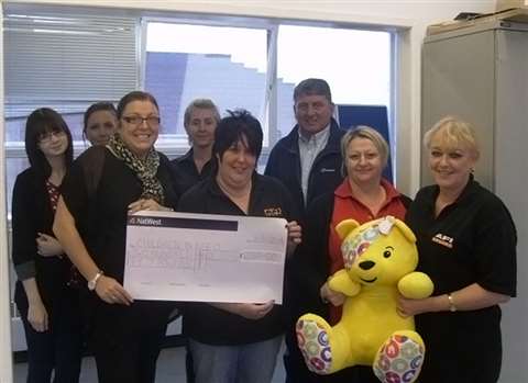 UTN Training team members are pictured with PASMA Chairman Chris Blantern. 