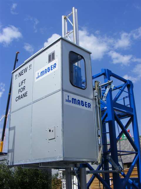 Maber's MBCH200 hoist for crane operators displayed at bauma 2013 