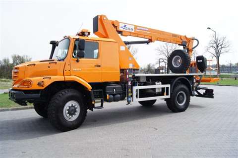 GSR E200TJ platform on a 12 tonne Mercedes Zetros 1833 truck 