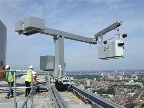 A roof-top rail-mounted access platform 