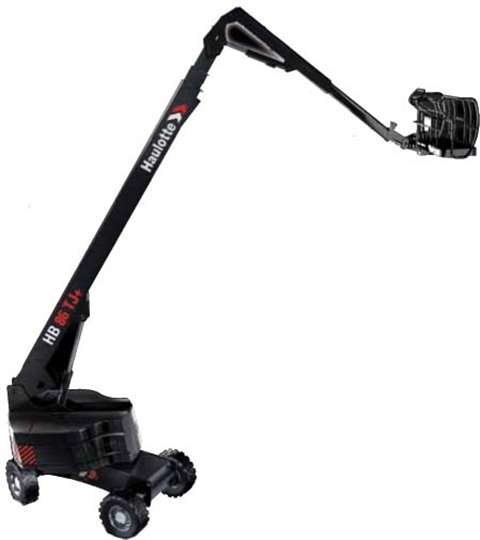 The telescoping boom and 4.9 m telescoping jib of Haulotte's HB86 TJ give it 26.2 m of working heigh