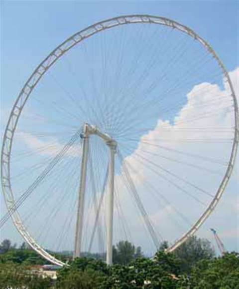 The Singapore Flyer observation wheel is currently the largest in the world.