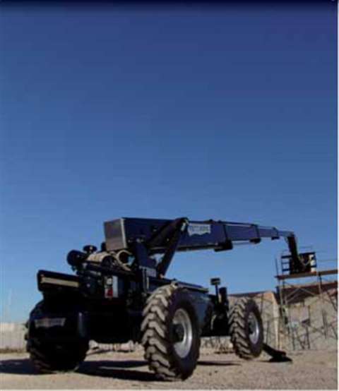 The Pettibone models have three attachments available with carriages, truss booms, and utility bucke