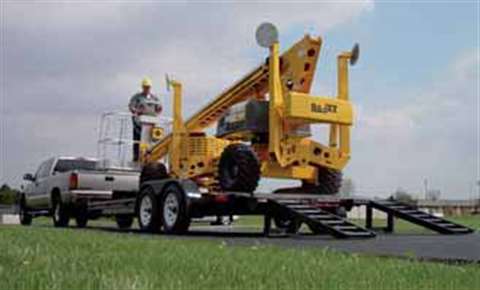 The self-propelled, 43 foot working height 36XT from Bil-Jax a maximum Outreach of 32 feet and deplo
