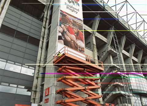 The AFI Megastar scissor lift at Twickenham
