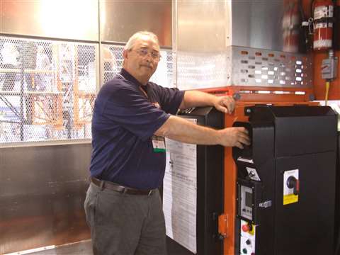Fraco’s product manager Ronald Harris shows off the company’s Transporter