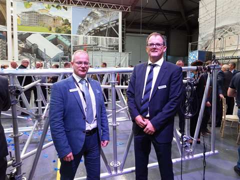 Sean Pike (left), Layher UK managing director, and Georg Layher, principle shareholder of Layher gro