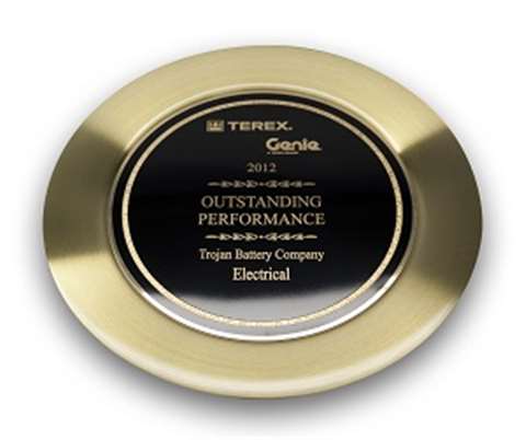 Trojan's Outstanding Performance award 2012 from Genie 