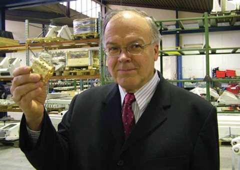 Erkki Hokkinen, Dinolift's outgoing managing director, at the company's main plant in Loimaa, Finlan