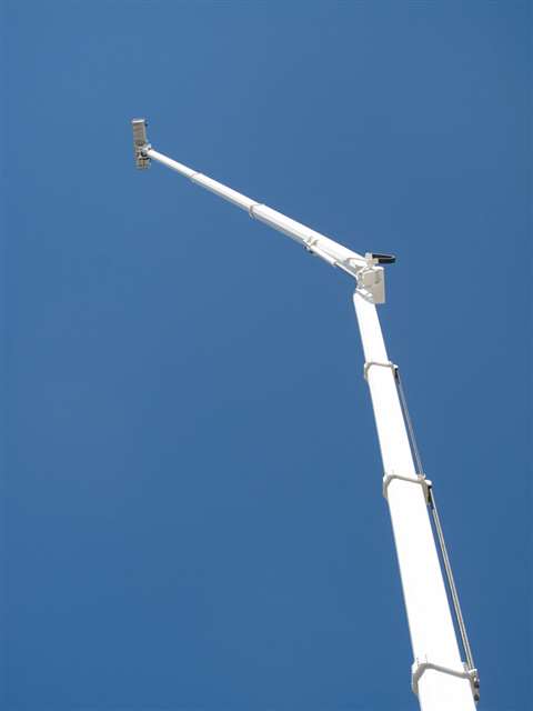 Palfinger's new all-terrain 337-foot boom lift at ConExpo.