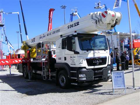 The Bronto Skylift S 56 XR truck mount