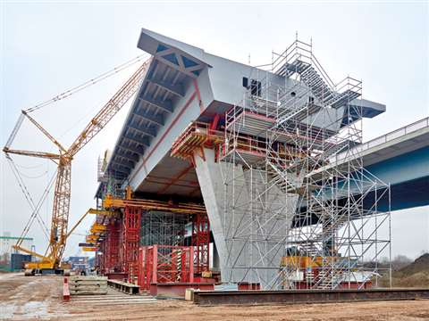 The construction of the Schierstein Bridge in the German State of Hesse is set for completion in 202