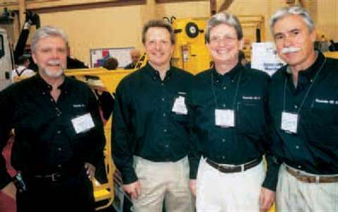 Haulotte's new US team, from left: Mike Reddick, Tom Stackurski, Frank Lyons and Terry Hollandsworth