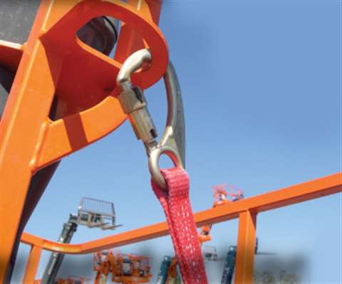 With the higher gate strength, snaphooks and carabiners can now be attached to a variety of anchorag