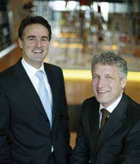 Eugene Derksen (left) with Richard Doek.