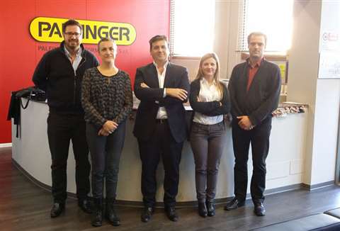 Yannick Borgel, sales manager, Palfinger Platforms; Emilie Fraisse, president Palfinger France; Paol