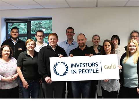 Some of the AFI team celebrate the Investors In People Gold award